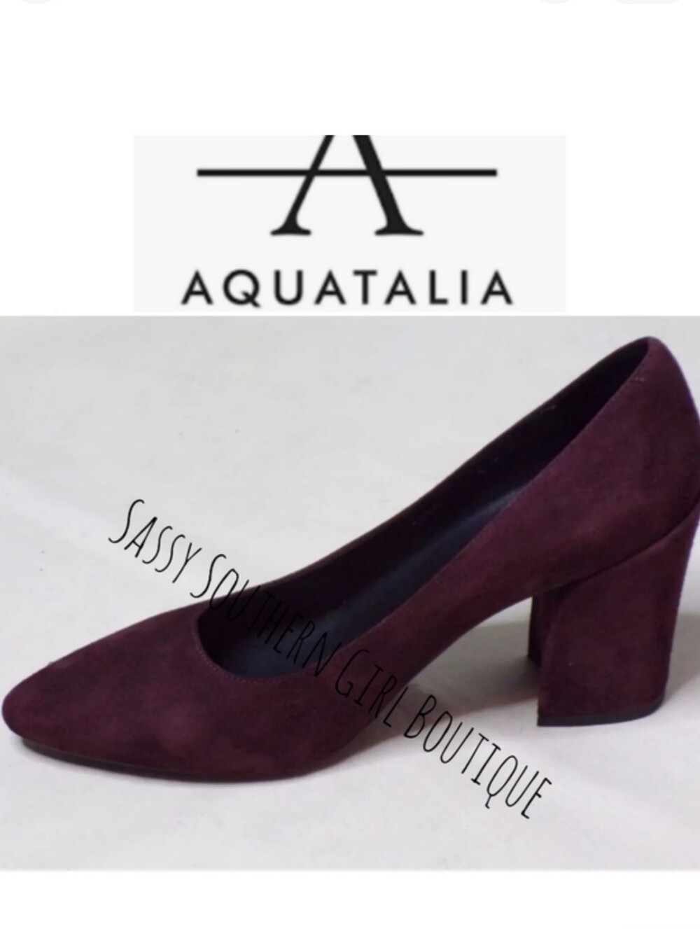 🆕⭐ Aquatalia brown plum suede pumps